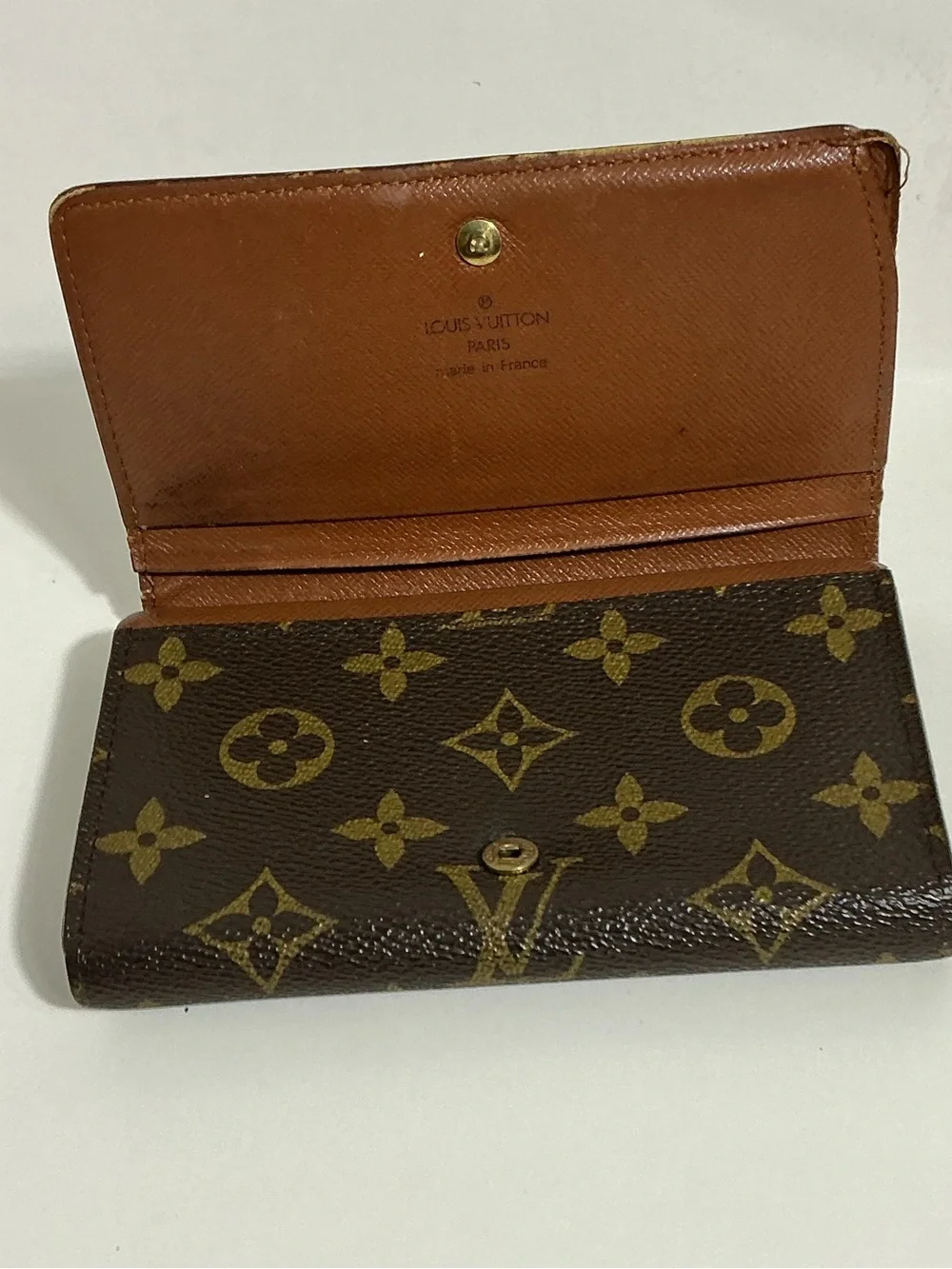 Louis Vuitton Monogram Porte Monnaie Billets Tresor‎ Wallet Vintage COA